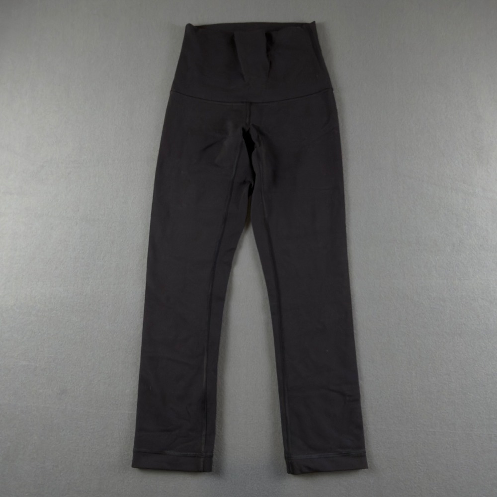 Lululemon Athletica Black High Rise Crop Leggings Size 2 Yoga Training Tights